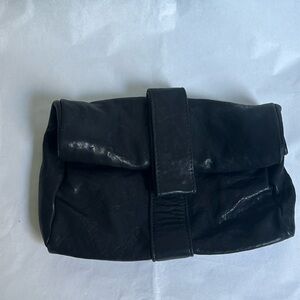 Chic Black Leather Clutch